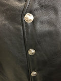 UNIK MENS COWHIDE LEATHER VEST - BUFFALO NICKEL BUTTONS 003500