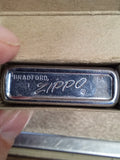 Vintage 1972 Zippo Slim Lighter Brushed Chrome w/ Original Flame Box 100% Origin