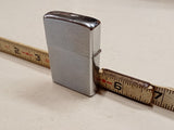 Vintage 1972 Zippo Slim Lighter Brushed Chrome w/ Original Flame Box 100% Origin