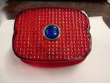 Vtg Tail Lamp Lens Blue Dot Harley 1973-1997 OEM shovelhead FX FLH Softail FXR