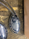 Chrome custom Mirrors Wing Pair Harley Custom Chopper milled look