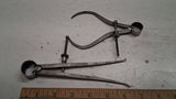 Vintage Starrett 6 Inch Outside Caliper & Brown Sharpe Inside Caliper Tool Lot