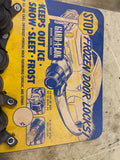 Vtg Gard-A-Lok Rubber Door Lock Boot Advertising Sign Store Display Oil Gas Auto