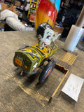 Vintage Marx Jolly Joe Army Car Jeep Tin Wind-Up Toy Collectible Retro 1950s