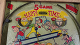 Vintage Poosh-M-Up Happi Time 5 Game Bagatelle Tabletop Pinball Northwestern Co
