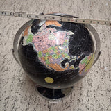 Vtg 1960s Replogle 12" Black Ocean World Globe Encyclopaedia Britannica Edition