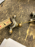 Vintage Brass Cross Faucet Handle Porcelain HOT COLD Insert 2 Inch Antique usa