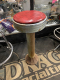 Vintage Soda Fountain Diner Counter Stool Seat Metal Pedestal Base 30's