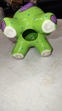 Ganz Bella Casa Elephant Piggy Bank Lime Green Polka Dot Signed Pati