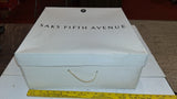 Vintage Mr John Classic NY Paris Gold Straw Wide Brim Hat Saks Box
