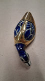 Vintage Sergio Bustamante Style Brass Ceramic Duck Mexican Folk Art Figurine 5.5