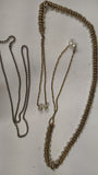 Vintage Costume Necklace Lot Faux Pearl Heart Turquoise Boho Bead Chain Belt