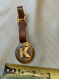 Vtg Brass Koehring Heavy Duty Watch Key Fob Crawlers Excavator Heavy Equipment!