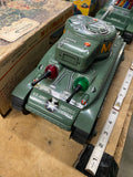 Vintage Taiyo M-4 Sherman Combat Tank battery-operated litho tin toy Japan Box