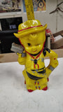 Vintage 1950s Aladdin Two Gun Tiny Lil Cowboy Yellow Hard Plastic Milk Pitcher