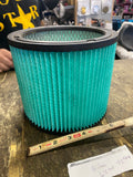Pleated Vacuum Pump Filter Cartridge 6.5 OD x 7.5 Inch Green Media 5 hp shop vac