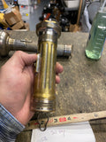 20's Vtg Brass Chrome Flashlight Slide Switch Hook Home Decor Sol ray camping