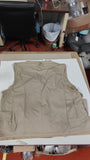 Vintage Saf-T-Bak Style N712 British Tan Fishing Vest Large USA