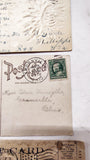 Lot of 18 Antique Postcards 1907 1908 1910 Embossed Holiday Floral Greetings