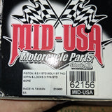Mid-USA 62156 Moly Piston Set STD 3-7/16 Bore Harley 74 CI 8.5:1 Shovelhead Pan