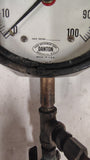Vtg Danton Duro Instrument Corp 100 PSI Pressure Gauge 4.5" Dial Steampunk