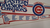 Vtg 1989 Chicago Cubs NL Eastern Division Champions Team Roster Pennant Felt