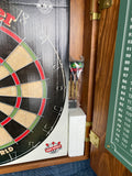 Vintage Budweiser Frog Wood Dartboard Cabinet Case 22x 19 Advertising Breweriana