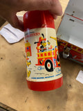 vtg Disney Fire Fighters Metal Lunch Box 70s Aladdin Collectible Tin Termos Mint