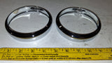Chrome 4-1/2 Passing Lamp Spotlight Trim Rings Harley touring Heritage FLH Ultra