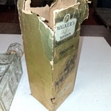 Vintage 1980 Walkers DeLuxe Bourbon Glass Decanter Bottle 750ml 8 Year With Box