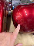 Paint Set Softail tank Bobtail Rear fender Custom 2004^ Candy red Twin Cam FXST