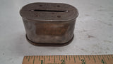 Vintage Stronghart Co Chicago USA Metal Oval Coin Savings Bank Antique Vault No