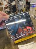 Custom Battery Cover Harley Dyna fxd FXDL Wide Glide Chrome Bolts 97-05 Vtg Acc!