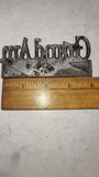 1973-1975 Pontiac Grand Am Trunk Lid Nameplate Emblem 9676369 P3342
