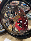 Black Mag Custom Wheel Harley Touring street road glide 5 spoke rotor pulley dna
