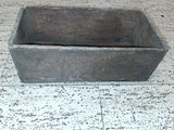 Vtg Wood Finger Joint Box Handcrafted Country Decorative Box Bin Rustic Antique