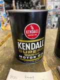Vintage Kendall SuperB Multi-Vis Motor Oil 1 Quart Metal Can 20/50 Black Minty