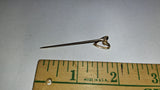 Vintage Gold Tone Pin Lot: Heart Rhinestone Stick, Arrow Lapel, Butterfly Safety