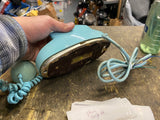 Stromberg-Carlson Aqua Turquoise Rotary Desk Telephone Vintage Oval Collectible