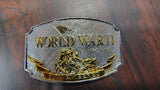 Vintage 1990 Siskiyou WWII Iwo Jima Belt Buckle & Military Canvas Web Belt Lot