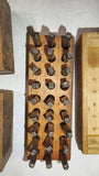 Vintage Lot of 3 Steel Metal Letter & Number Punch Stamp Sets w/ Wood Boxes