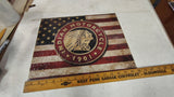 Indian Motorcycle 1901 USA Flag Vintage Tin Metal Sign 16x12 Garage Man Cave
