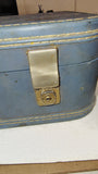 Vtg 1960's Travel Smart Blue Suitcase Mid Century Hardshell Luggage Prop