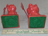 Lot of 2 Vtg W&R Berries Co Red Devil Plastic Figurines Horny Wicked 1971 1972 6