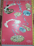 Lot 2 Vtg Ebauches SA Swiss Watch Parts Charts Mechanism Diagram Posters