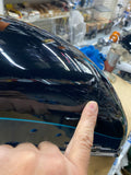 2026 Front Fender Harley Heritage Teal Thunder/Vivid black Tip Trim Emblems OEM!