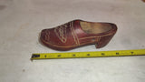 Vtg Hand Carved Dutch Wooden Shoe Souvenir Clog Holland Folk Art
