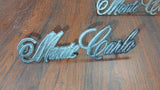 1973-1977 Chevy Monte Carlo Fender Emblem Script Set OEM GM 328945
