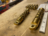 Solid Brass Custom Footpegs Harley Sportster Dyna Softail Chopper Motorcycle Dri