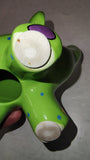 Ganz Bella Casa Elephant Piggy Bank Lime Green Polka Dot Signed Pati